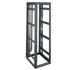 Rack, Four-Post Rack, 70.9 in. H, 37RU Rack Units, Steel, Black