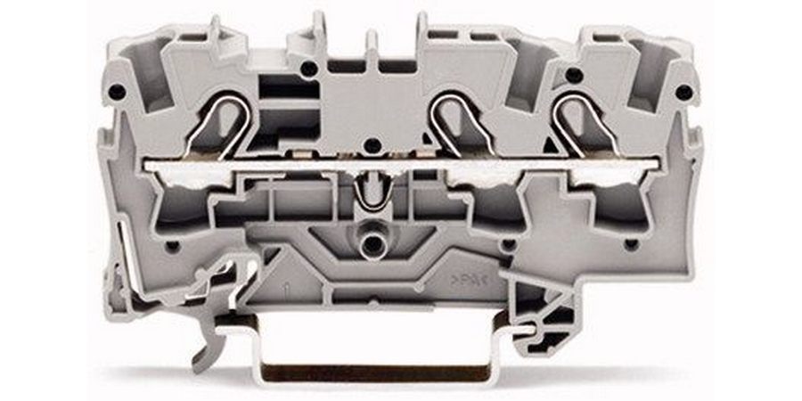 Terminal Block, 800 V, 1-Row, 20 to 10 AWG, Gray