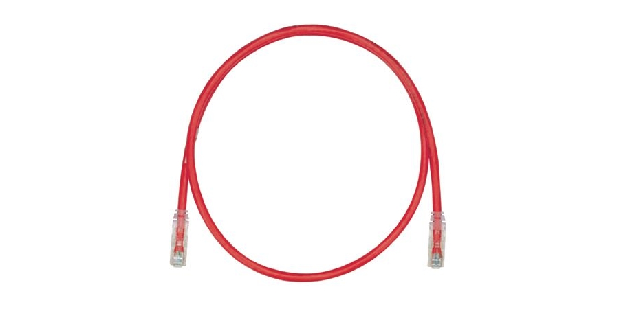 Patch Chord, U/UTP - Unshielded Twisted Pair, 24AWG, Stranded, Red, 5 ft.