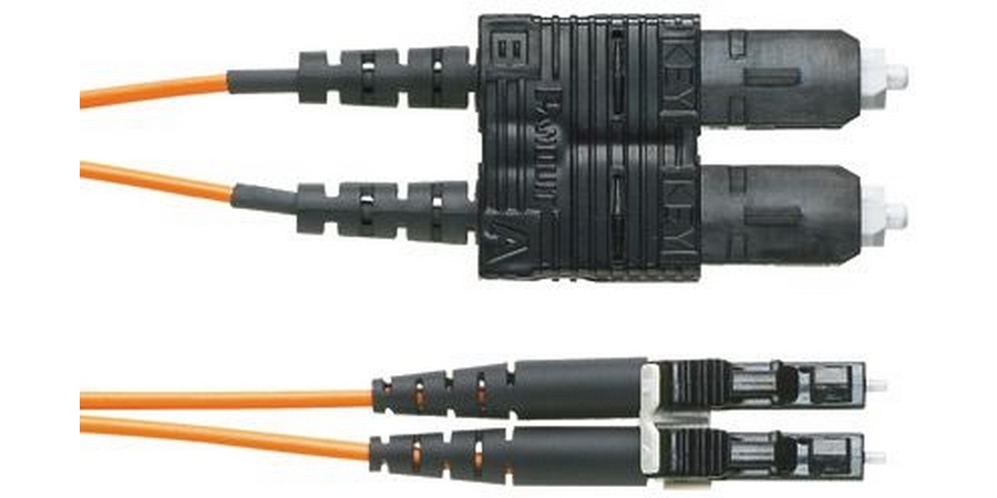 Fiber Optic Patch Cord, OS2, Duplex Fiber, 2 Fiber, LC Connector 1, SC ...