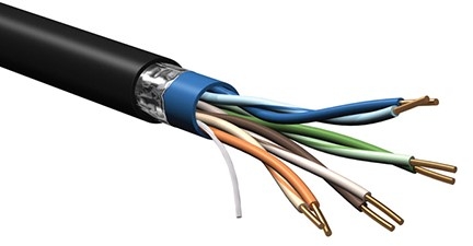 Ethernet Cable, F/UTP - Foiled/Unshielded Twisted Pair, 24AWG, Black