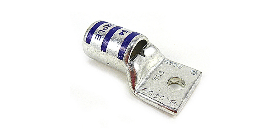 Compression Lug, Standard Barrel, 1-Hole, 4/0 AWG Conductor, Wrought ...