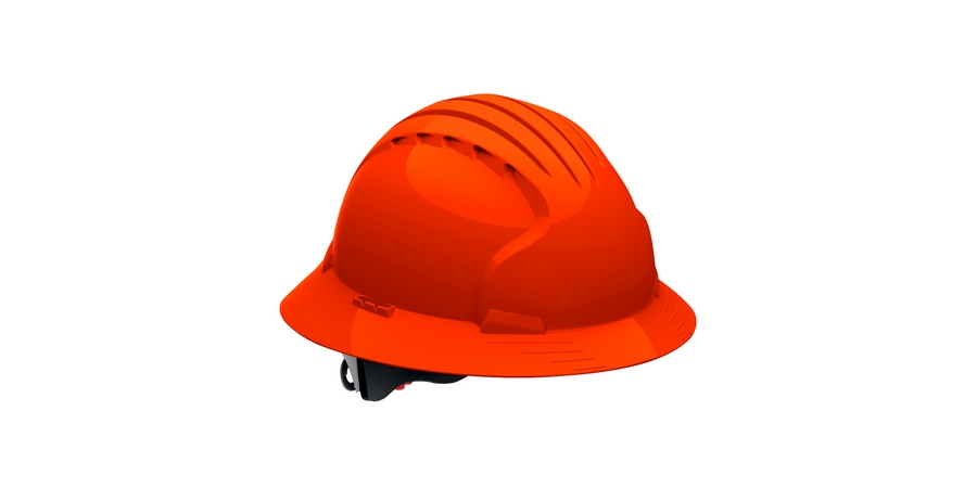 Hard Hat, Full Brim, 6-Point, Polyester Textile Wheel Ratchet ...
