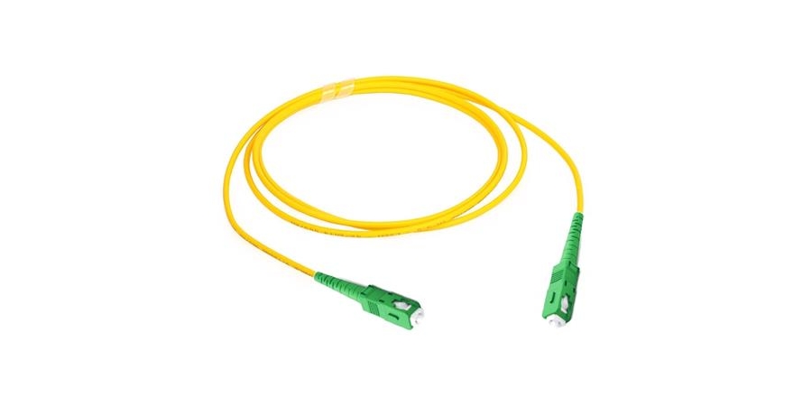 Fiber Optic Patch Cord, L: 16 m, SC/APC, SC/APC, Yellow, Single Mode