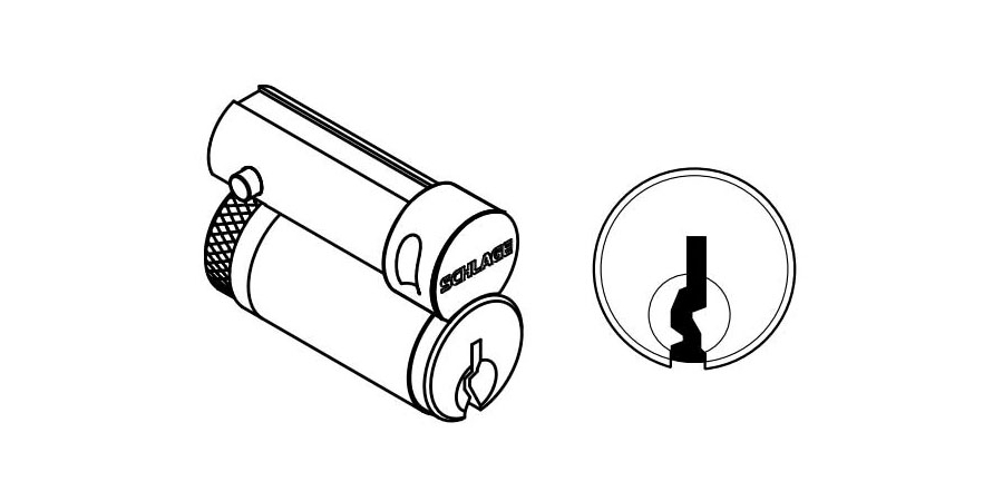 Full Size Format Interchangeable Core, 6 Pin or Disc Pin Length ...