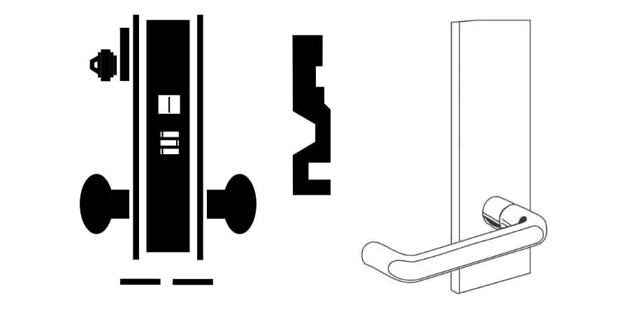 Mortise Lock, ANSI: Grade 1, Function: Storeroom Lock, US26D Satin ...