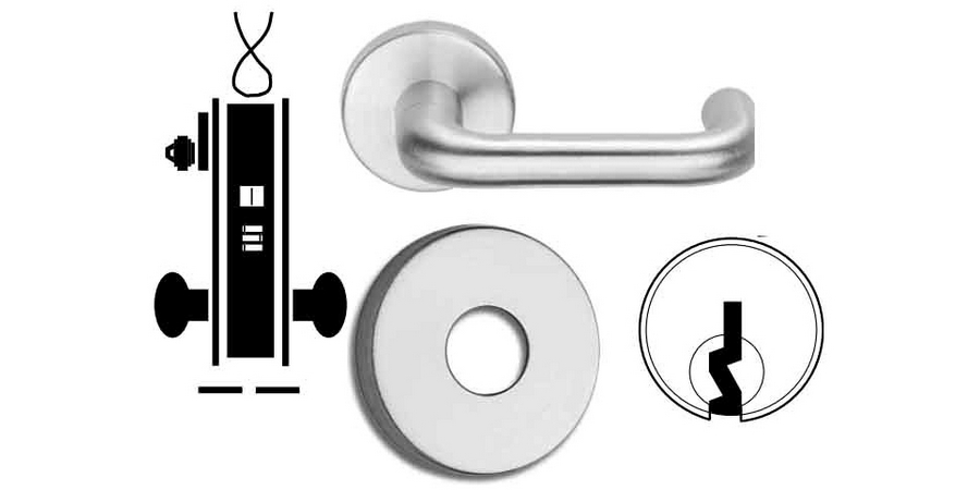 Door Mortise Lock, Keyed, Electrically Locking, C Keyway, 12/24 Volt DC ...