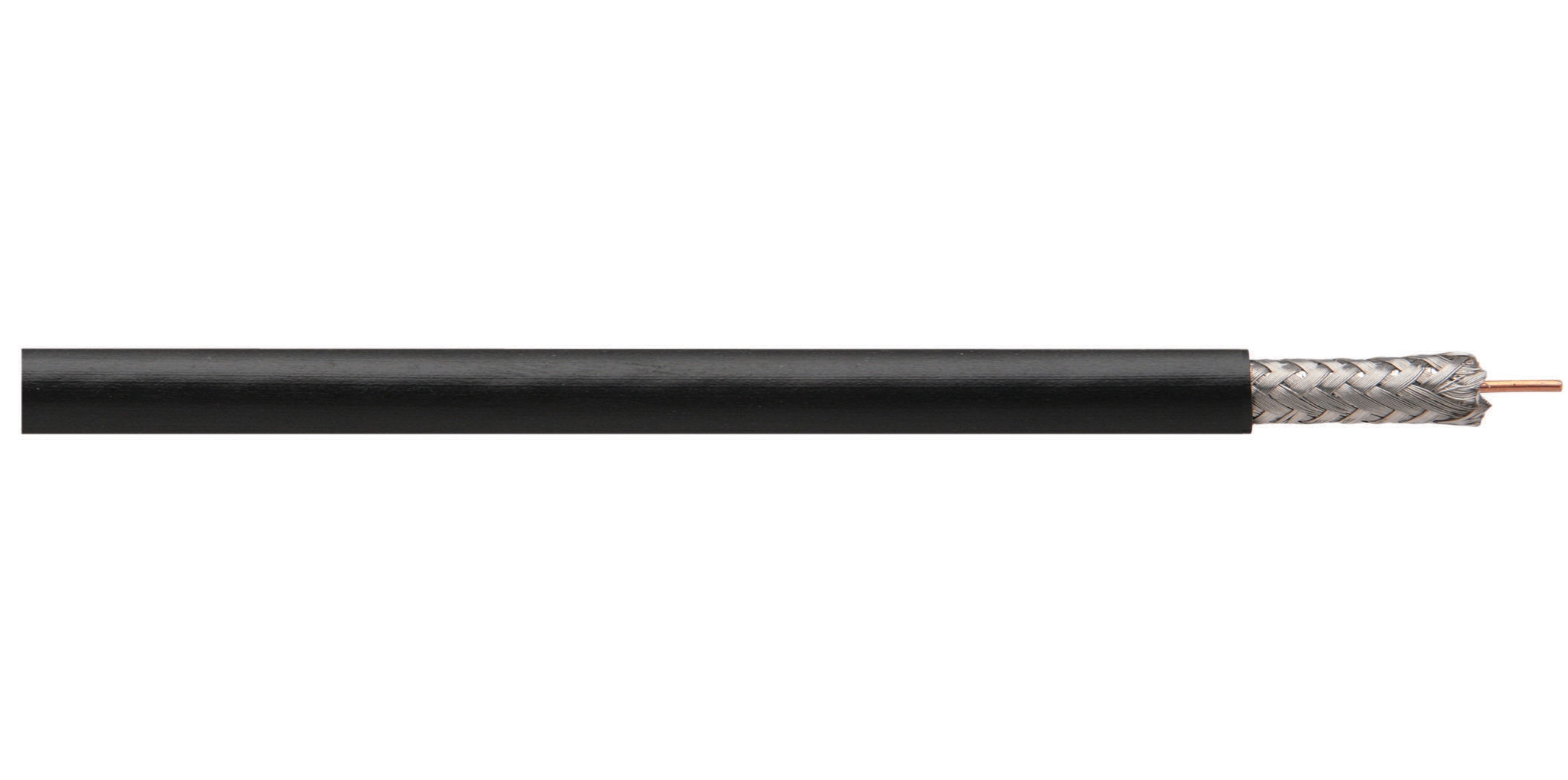 RG214 Coaxial Cable, .0888 Str SC, PE, 2SCC Braided Shield, PVC-11A ...