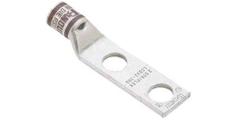 Compression Lug,Standard Barrel,Pink,Copper Conductor,1/0 AWG,P42,1/4 ...